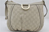 Authentic GUCCI Abbey Guccissima Shoulder Cross Body Bag GG Leather Ivory 2776E