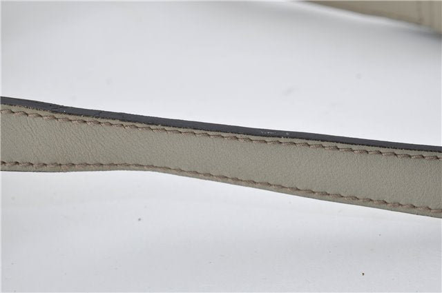 Authentic GUCCI Abbey Guccissima Shoulder Cross Body Bag GG Leather Ivory 2776E