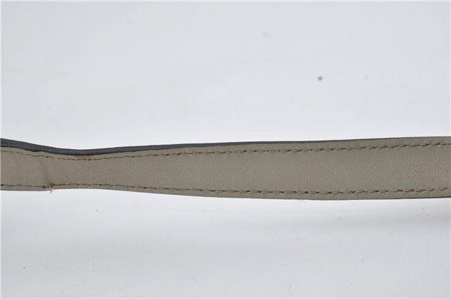 Authentic GUCCI Abbey Guccissima Shoulder Cross Body Bag GG Leather Ivory 2776E