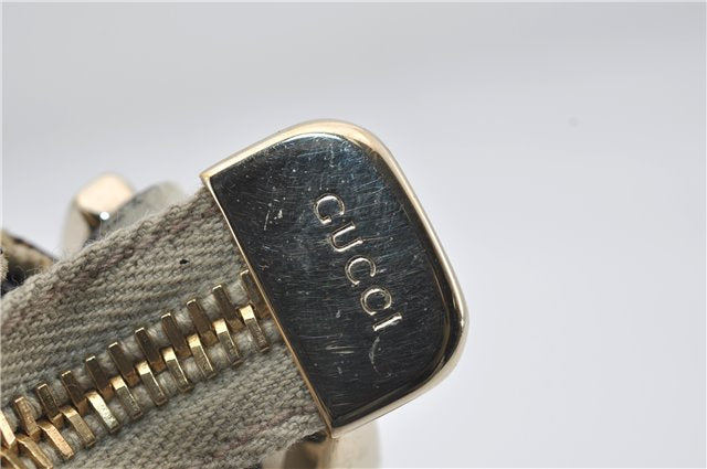 Authentic GUCCI Abbey Guccissima Shoulder Cross Body Bag GG Leather Ivory 2776E