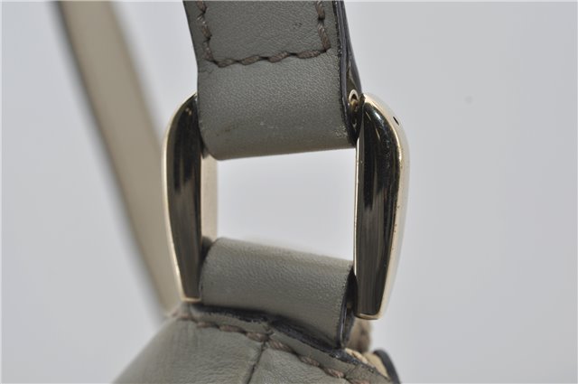 Authentic GUCCI Abbey Guccissima Shoulder Cross Body Bag GG Leather Ivory 2776E