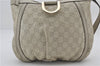 Authentic GUCCI Abbey Guccissima Shoulder Cross Body Bag GG Leather Ivory 2776E
