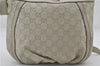 Authentic GUCCI Abbey Guccissima Shoulder Cross Body Bag GG Leather Ivory 2776E