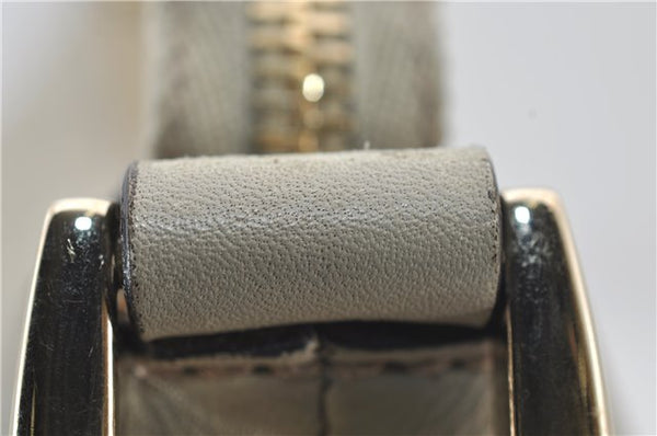 Authentic GUCCI Abbey Guccissima Shoulder Cross Body Bag GG Leather Ivory 2776E