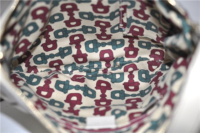 Authentic GUCCI Abbey Guccissima Shoulder Cross Body Bag GG Leather Ivory 2776E