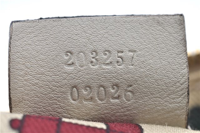 Authentic GUCCI Abbey Guccissima Shoulder Cross Body Bag GG Leather Ivory 2776E