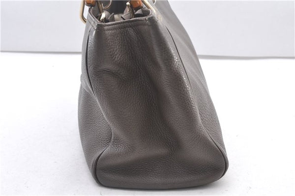 Authentic GUCCI Bamboo Shopper Medium 2Way Hand Bag Leather 323660 Brown 2776F