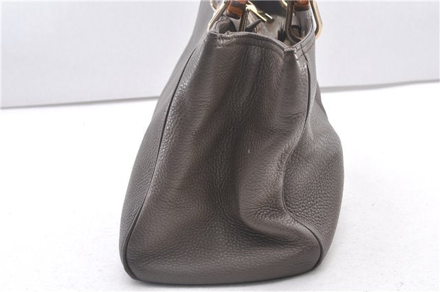 Authentic GUCCI Bamboo Shopper Medium 2Way Hand Bag Leather 323660 Brown 2776F