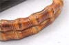 Authentic GUCCI Bamboo Shopper Medium 2Way Hand Bag Leather 323660 Brown 2776F