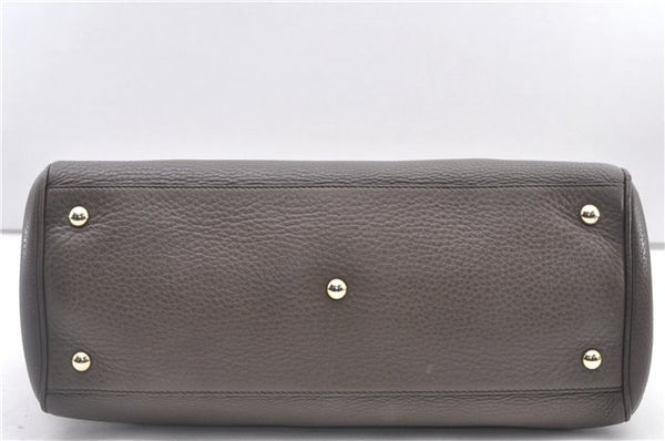 Authentic GUCCI Bamboo Shopper Medium 2Way Hand Bag Leather 323660 Brown 2776F