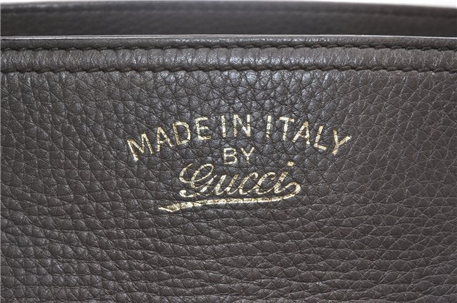 Authentic GUCCI Bamboo Shopper Medium 2Way Hand Bag Leather 323660 Brown 2776F