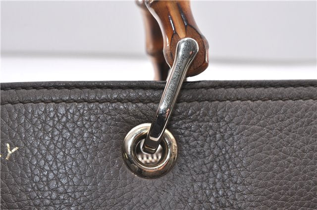 Authentic GUCCI Bamboo Shopper Medium 2Way Hand Bag Leather 323660 Brown 2776F