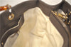 Authentic GUCCI Bamboo Shopper Medium 2Way Hand Bag Leather 323660 Brown 2776F