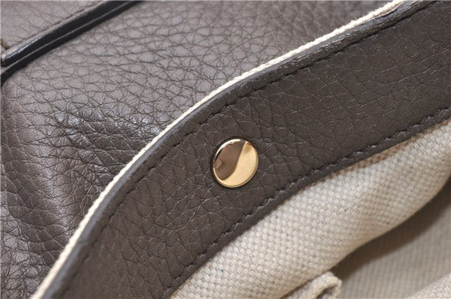 Authentic GUCCI Bamboo Shopper Medium 2Way Hand Bag Leather 323660 Brown 2776F