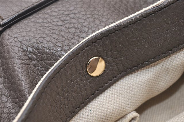 Authentic GUCCI Bamboo Shopper Medium 2Way Hand Bag Leather 323660 Brown 2776F