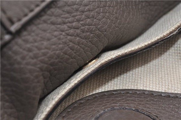 Authentic GUCCI Bamboo Shopper Medium 2Way Hand Bag Leather 323660 Brown 2776F