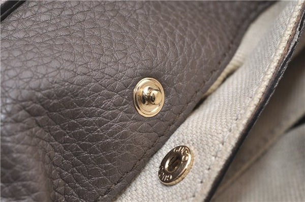 Authentic GUCCI Bamboo Shopper Medium 2Way Hand Bag Leather 323660 Brown 2776F