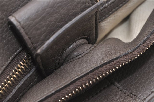 Authentic GUCCI Bamboo Shopper Medium 2Way Hand Bag Leather 323660 Brown 2776F