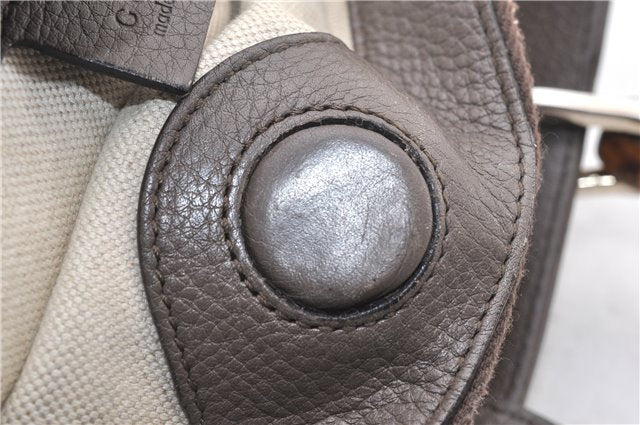 Authentic GUCCI Bamboo Shopper Medium 2Way Hand Bag Leather 323660 Brown 2776F