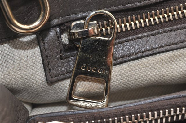 Authentic GUCCI Bamboo Shopper Medium 2Way Hand Bag Leather 323660 Brown 2776F