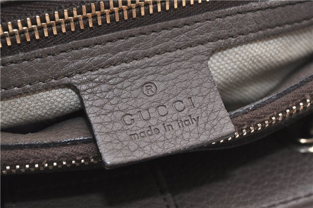 Authentic GUCCI Bamboo Shopper Medium 2Way Hand Bag Leather 323660 Brown 2776F