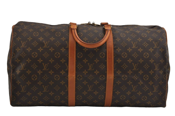 Authentic Louis Vuitton Monogram Keepall 55 Travel Boston Bag M41424 LV 2776I