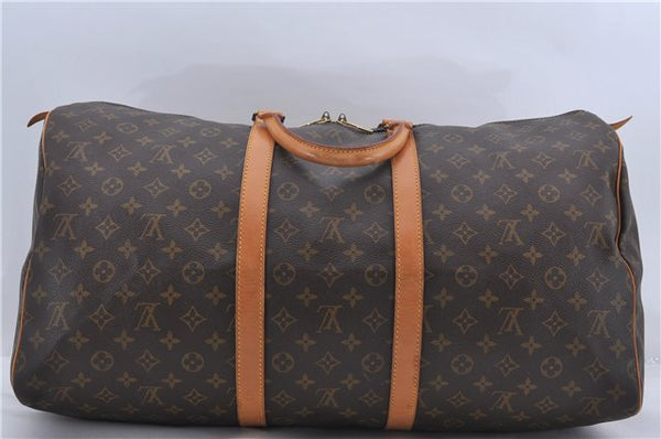 Authentic Louis Vuitton Monogram Keepall 55 Boston Bag M41424 LV 2777D