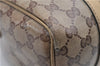 Authentic GUCCI GG Crystal Hand Mini Boston Bag PVC Leather 193604 Brown 2777E