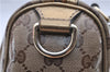 Authentic GUCCI GG Crystal Hand Mini Boston Bag PVC Leather 193604 Brown 2777E