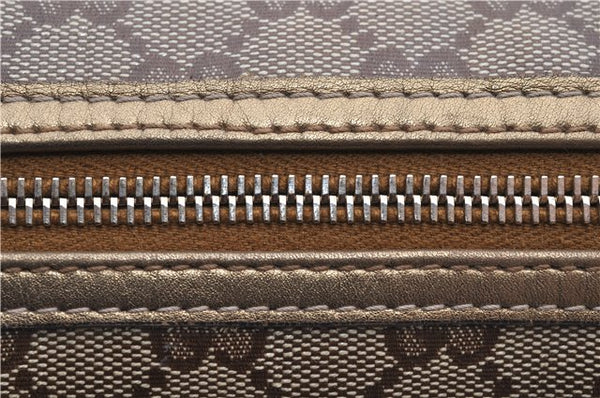 Authentic GUCCI GG Crystal Hand Mini Boston Bag PVC Leather 193604 Brown 2777E