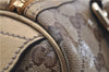 Authentic GUCCI GG Crystal Hand Mini Boston Bag PVC Leather 193604 Brown 2777E