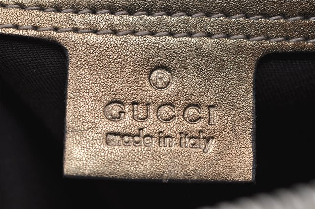 Authentic GUCCI GG Crystal Hand Mini Boston Bag PVC Leather 193604 Brown 2777E