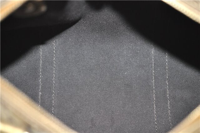 Authentic GUCCI GG Crystal Hand Mini Boston Bag PVC Leather 193604 Brown 2777E