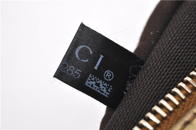 Authentic GUCCI GG Crystal Hand Mini Boston Bag PVC Leather 193604 Brown 2777E