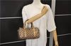 Authentic GUCCI GG Crystal Hand Mini Boston Bag PVC Leather 193604 Brown 2777E