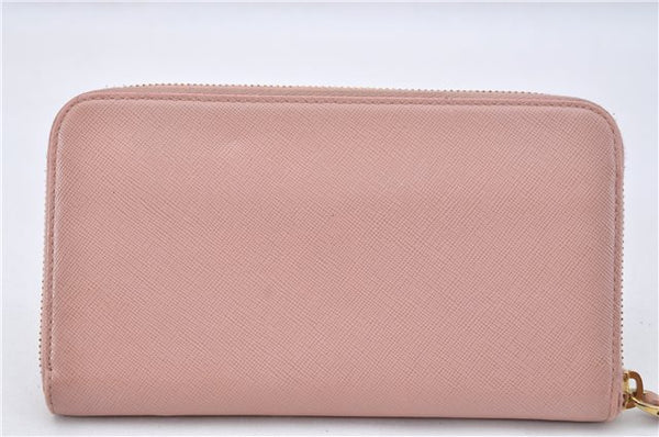 Authentic PRADA Saffiano Ribbon Leather Long Wallet Purse Pink 2777F