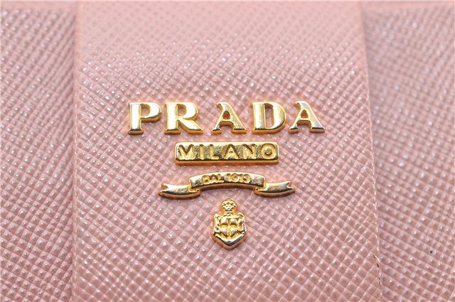 Authentic PRADA Saffiano Ribbon Leather Long Wallet Purse Pink 2777F