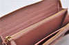 Authentic PRADA Saffiano Ribbon Leather Long Wallet Purse Pink 2777F