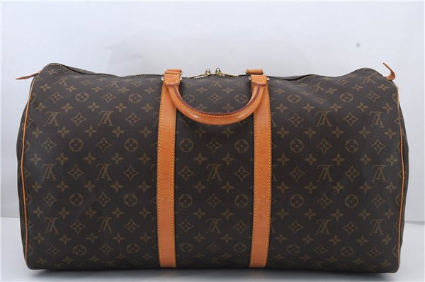 Authentic Louis Vuitton Monogram Keepall 55 Boston Bag M41424 LV 2778D