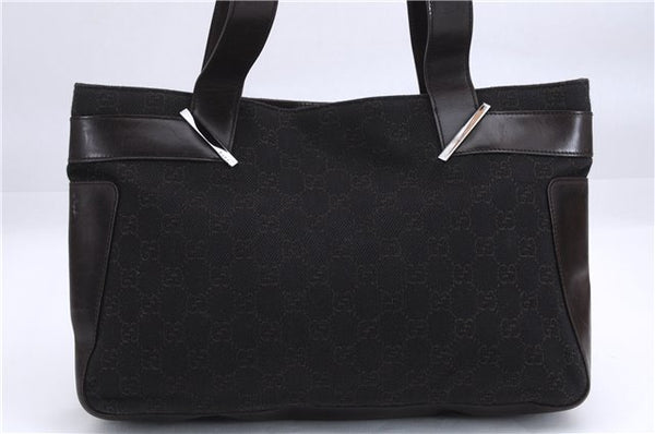 Authentic GUCCI Vintage Shoulder Tote Bag GG Canvas Leather 73983 Brown 2778E