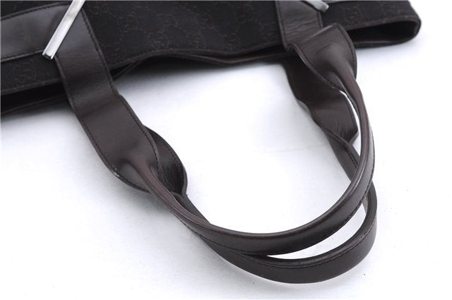 Authentic GUCCI Vintage Shoulder Tote Bag GG Canvas Leather 73983 Brown 2778E