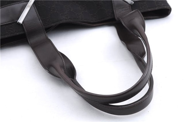 Authentic GUCCI Vintage Shoulder Tote Bag GG Canvas Leather 73983 Brown 2778E