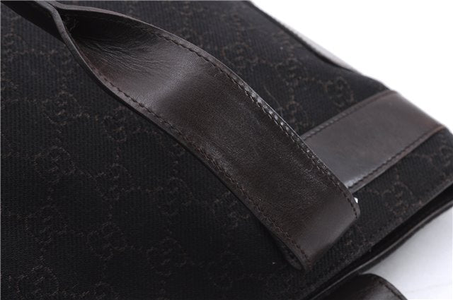 Authentic GUCCI Vintage Shoulder Tote Bag GG Canvas Leather 73983 Brown 2778E