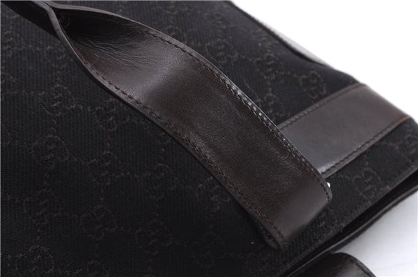 Authentic GUCCI Vintage Shoulder Tote Bag GG Canvas Leather 73983 Brown 2778E