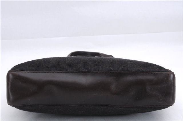 Authentic GUCCI Vintage Shoulder Tote Bag GG Canvas Leather 73983 Brown 2778E