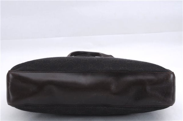 Authentic GUCCI Vintage Shoulder Tote Bag GG Canvas Leather 73983 Brown 2778E