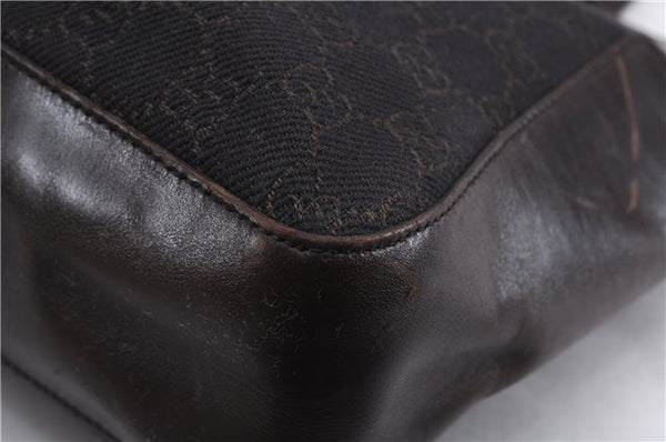 Authentic GUCCI Vintage Shoulder Tote Bag GG Canvas Leather 73983 Brown 2778E