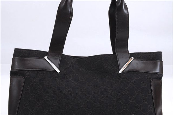 Authentic GUCCI Vintage Shoulder Tote Bag GG Canvas Leather 73983 Brown 2778E