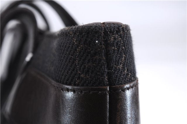 Authentic GUCCI Vintage Shoulder Tote Bag GG Canvas Leather 73983 Brown 2778E