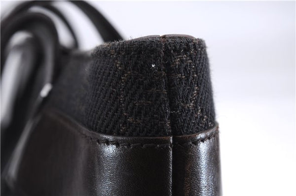 Authentic GUCCI Vintage Shoulder Tote Bag GG Canvas Leather 73983 Brown 2778E